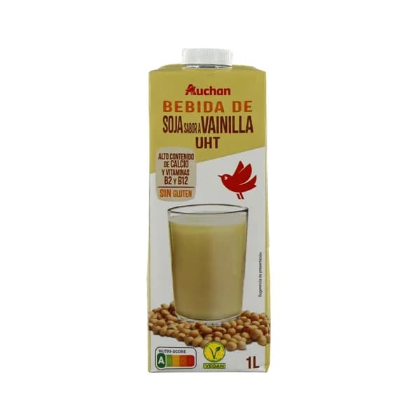 AUCHAN Bebida de soja con sabor a vainilla 1 l. Producto Alcampo - 1 l - Imagen del producto en Findit
