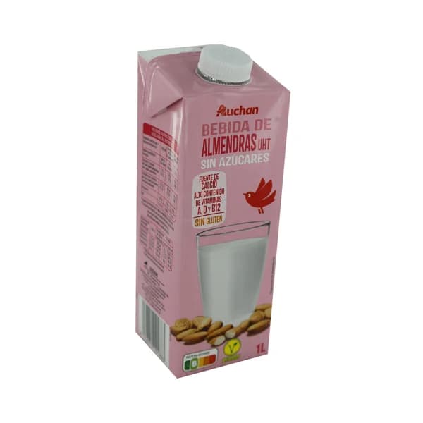 AUCHAN Bebida de almendras sin azúcares 1 l. Producto Alcampo - 1 l - Imagen del producto en Findit