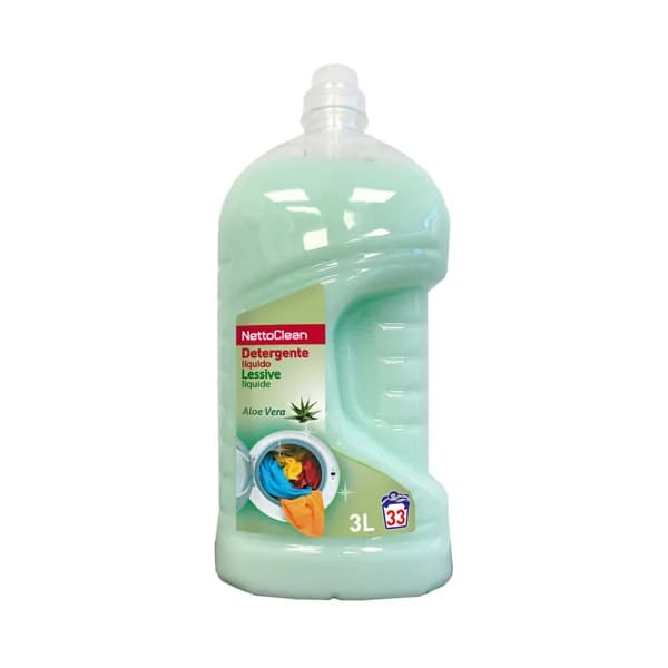 NETTOCLEAN Detergente líquido para mano y máquina, con aloe vera 33 dosis, 3 l. - 1 ud - Imagen del producto en Findit