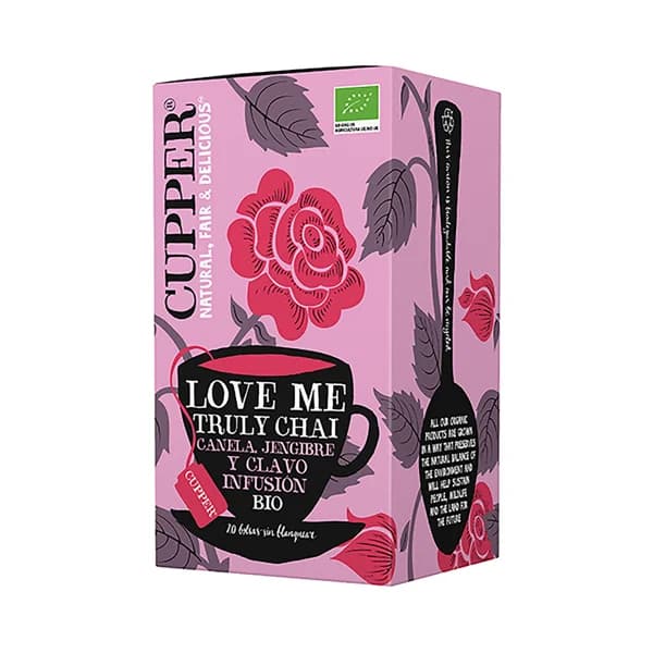 CUPPER Love my truly chai Infusión de canela, raíz de jengibre y clavo ecológicos 20 uds. 44 g. - 1 ud - Imagen del producto en Findit