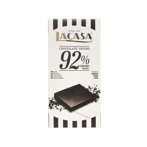 LACASA Chocolate negro 92 % cacao 100 g. - 0.1 kg - Imagen del producto en Findit