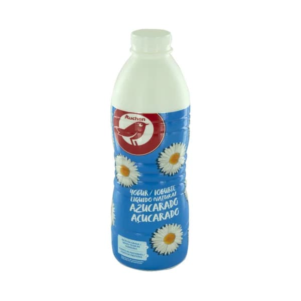 AUCHAN Yogur líquido para beber natural azucarado 1 kg. Producto Alcampo - 1 kg - Imagen del producto en Findit