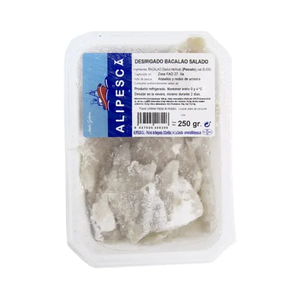 ALIPESCA Bacalao salado desmigado 250 g. - 0.25 kg - Imagen del producto en Findit