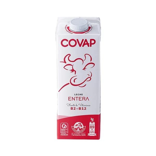 COVAP Leche entera de vaca de origen español 1 l. - 1 l - Imagen del producto en Findit