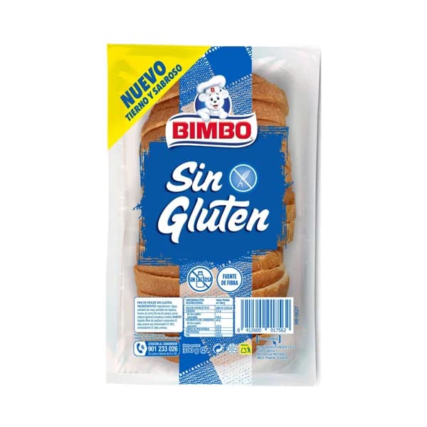 BIMBO Pan de molde blanco sin gluten, BIMBO 300 g. - 0.3 kg - Imagen del producto en Findit