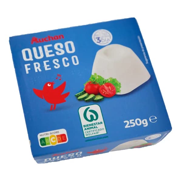 AUCHAN Queso fresco 4 uds. 62,5 g. Producto Alcampo - 0.25 kg - Imagen del producto en Findit