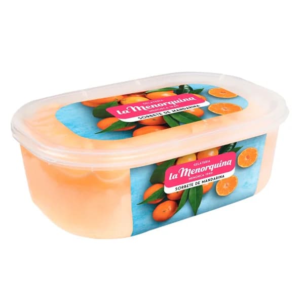 LA MENORQUINA Tarrina de helado sabor sorbete de mandarina 1 l. - 0.62 kg - Imagen del producto en Findit