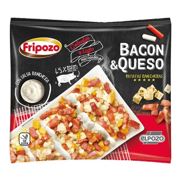 FRIPOZO Patatas fritas con salsa ranchera, bacon y queso, elaboradas sin gluten de El Pozo 330 g. - 0.33 kg - Imagen del producto en Findit
