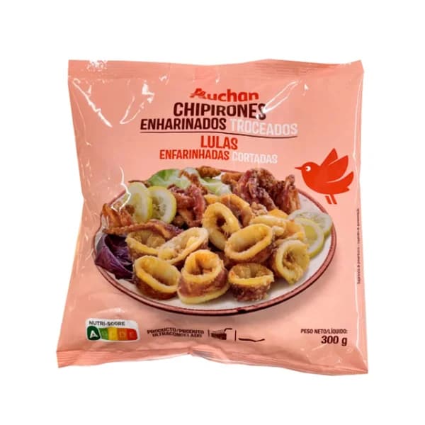 AUCHAN Chipirones enharinados, troceados y ultracongelados 300 g. Producto Alcampo - 0.3 kg - Imagen del producto en Findit