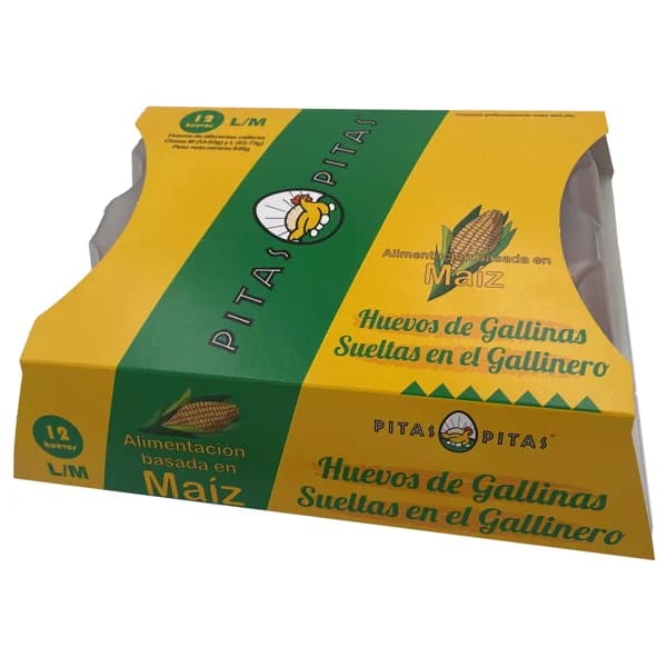 PITAS Huevos de gallinas sueltas en el gallinero clase L / M y categoria A 12 uds. - 1 ud - Imagen del producto en Findit