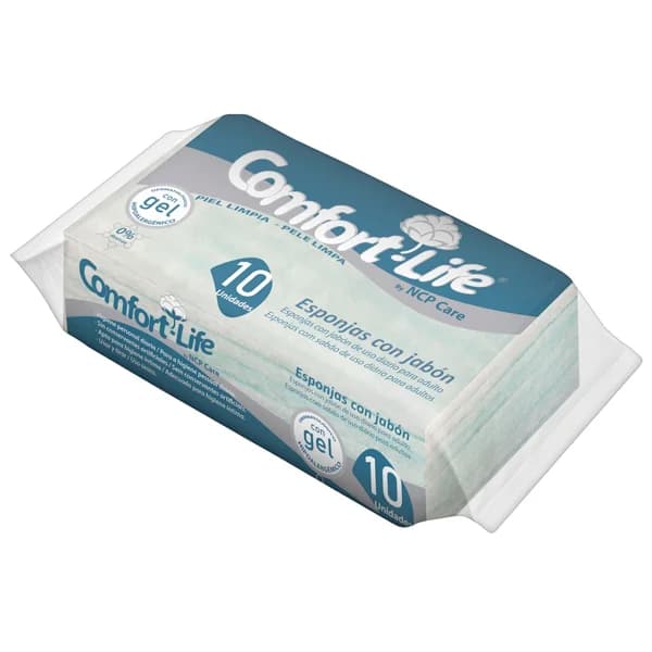 COMFORT - LIFE Esponjas jabonosas con gel hipoalergénico 10 uds. - 1 ud - Imagen del producto en Findit