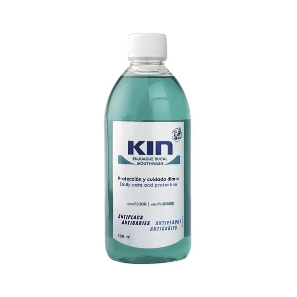 KIN Enjuague bucal de uso diaro con flúor, aloe vera y acción antiplaca 500 ml. - 0.5 l - Imagen del producto en Findit