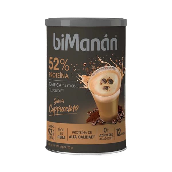 BIMANÁN Batido de proteína con sabor a cappuccino 360 g. - 0.36 kg - Imagen del producto en Findit