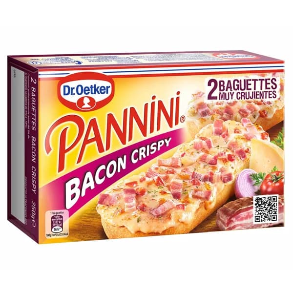 DR. OETKER Pannini de bacon crujiente 2 x 125 g. - 0.25 kg - Imagen del producto en Findit
