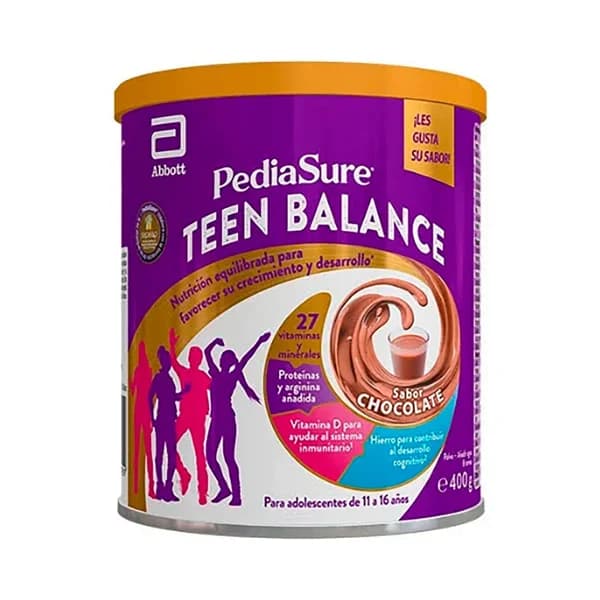 PEDIASURE Teen balance Complemento nutricional sabor chocolate para adolescentes de 11 a 16 años 400 g. - 0.4 kg - Imagen del producto en Findit