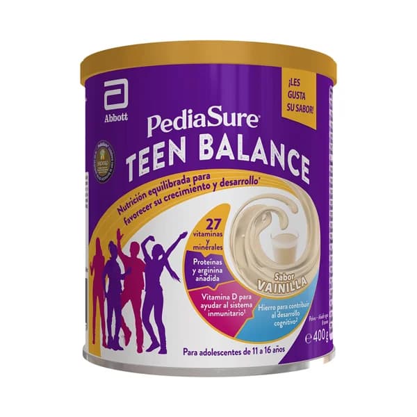 PEDIASURE Teen balance Complemento nutricional sabor vainilla para adolescentes de 11 a 16 años 400 g. - 0.4 kg - Imagen del producto en Findit