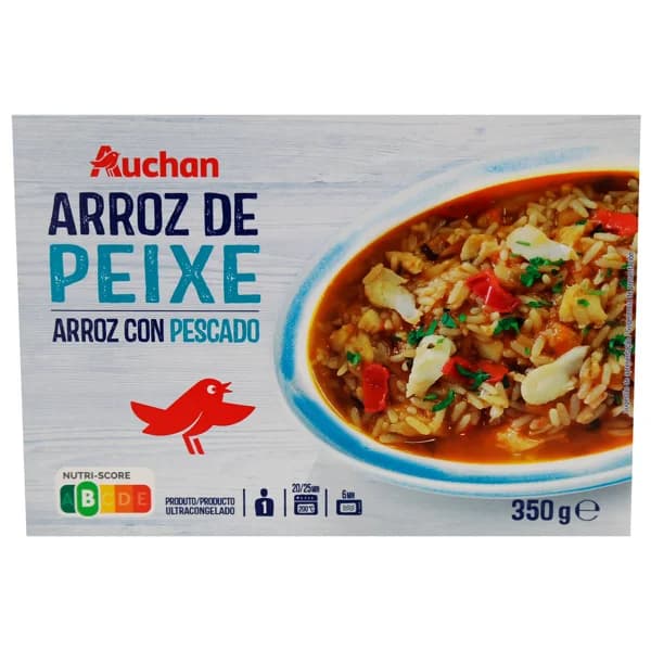 AUCHAN Arroz con pescado 350 g. Producto Alcampo - 0.35 kg - Imagen del producto en Findit