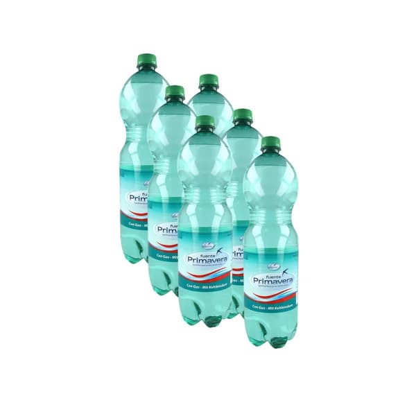 FUENTE PRIMAVERA Agua mineral con gas carbónico pack 6 uds. x 1,5 l. - 9 l - Imagen del producto en Findit