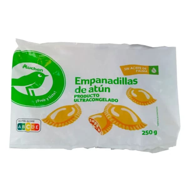 AUCHAN Empanadillas ultracongeladas, rellenas de atún 250g - 0.5 kg - Imagen del producto en Findit