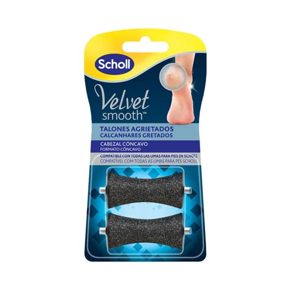 SCHOLL Velvet smooth Racambios lima pies, con cabezal cóncavo, para talones agrietados 2 uds. - 1 ud - Imagen del producto en Findit