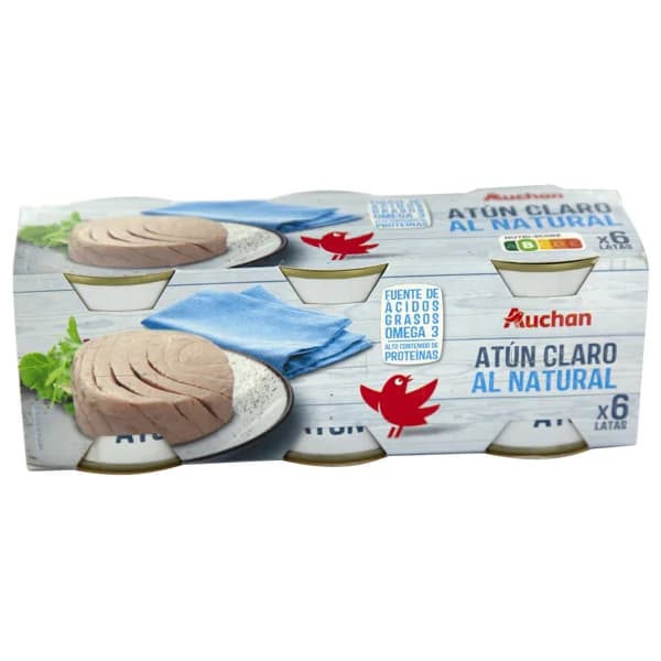 PRODUCTO ALCAMPO Atún claro al natural pack 6 uds. x 56 g. - 0.34 kg - Imagen del producto en Findit