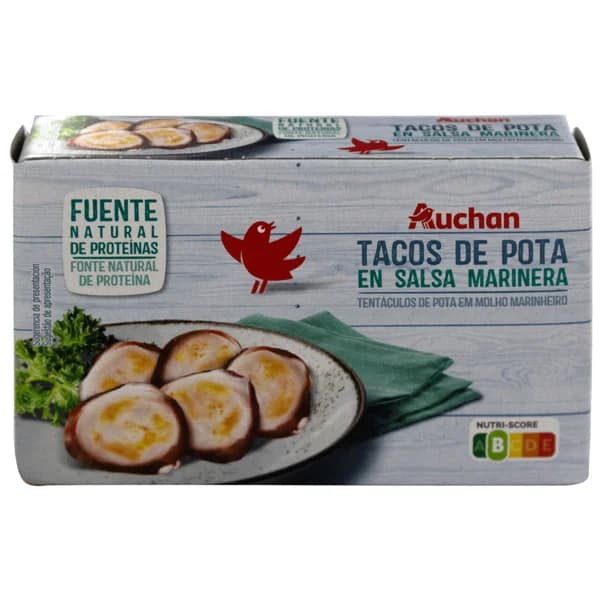 PRODUCTO ALCAMPO Tacos de pota en salsa marinera 72 g. - 0.07 kg - Imagen del producto en Findit