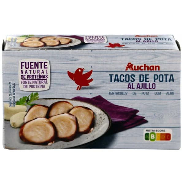 PRODUCTO ALCAMPO Tacos de pota al ajillo 72 g. - 0.07 kg - Imagen del producto en Findit