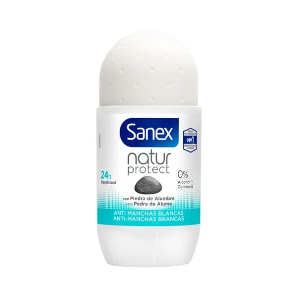 SANEX Desodorante para mujer en roll-on con acción anti manchas blancas SANEX Natur protect 50 ml. - 0.05 l - Imagen del producto en Findit