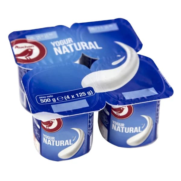 AUCHAN Yogur natural 4 x 125 g. Producto Alcampo - 0.5 kg - Imagen del producto en Findit