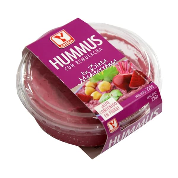 Y GRIEGA Hummus con remolacha Y GRIEGA 220 g. - 0.22 kg - Imagen del producto en Findit
