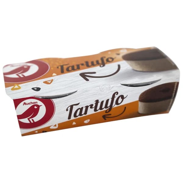 AUCHAN Tartufo receta italiana 2 x 90 g. Producto Alcampo - 0.18 kg - Imagen del producto en Findit