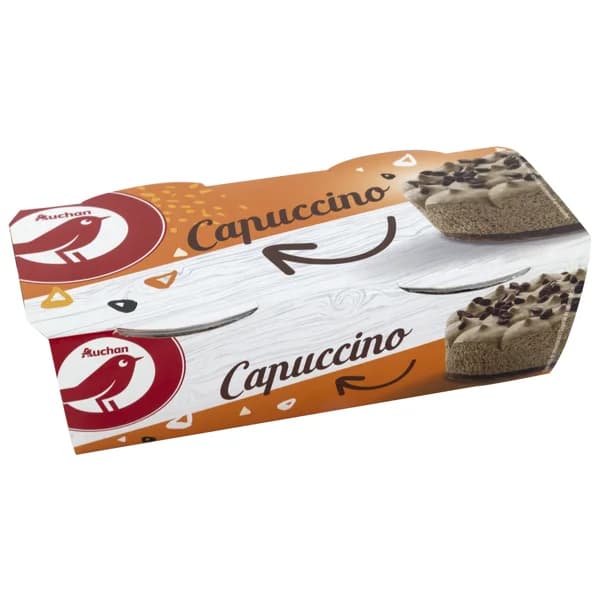 AUCHAN Capuccino estilo italiano 2 x 90 g. Producto Alcampo - 0.18 kg - Imagen del producto en Findit