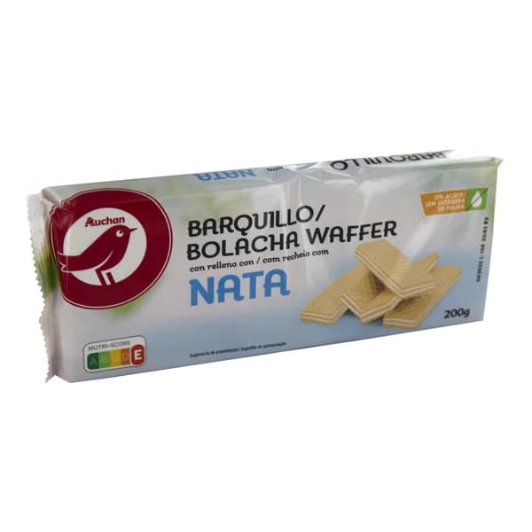 PRODUCTO ALCAMPO Galletas barquillos rellenos con sabor nata 200 g. - 0.2 kg - Imagen del producto en Findit