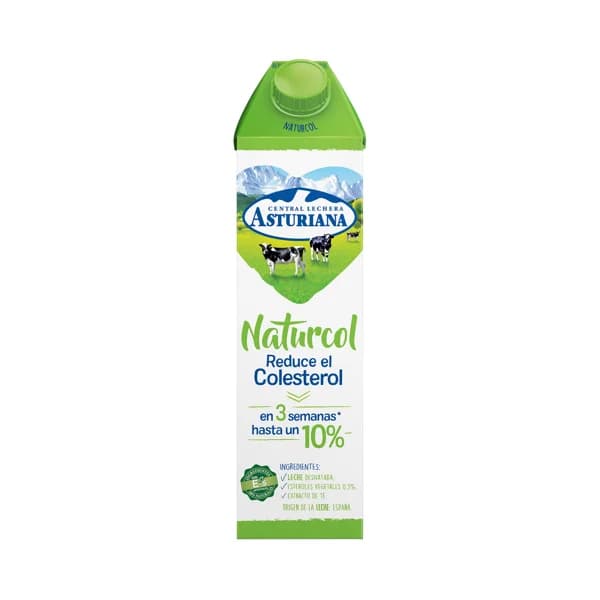 CENTRAL LECHERA ASTURIANA Preparado lácteo desnatado con esteroles vegetales y extracto de té Naturcol 1 l. - 1 l - Imagen del producto en Findit