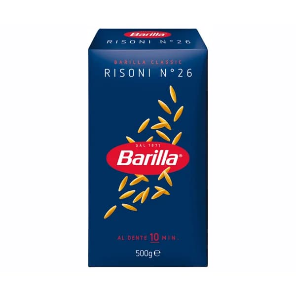 BARILLA Pasta risoni orzo 500 g. - 0.5 kg - Imagen del producto en Findit