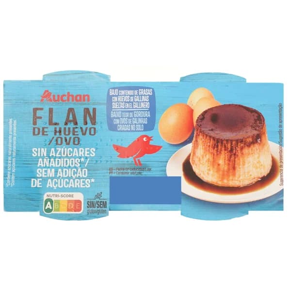 PRODUCTO ALCAMPO Flan de huevo s/azúcar añadido 4X100g - 0.4 kg - Imagen del producto en Findit