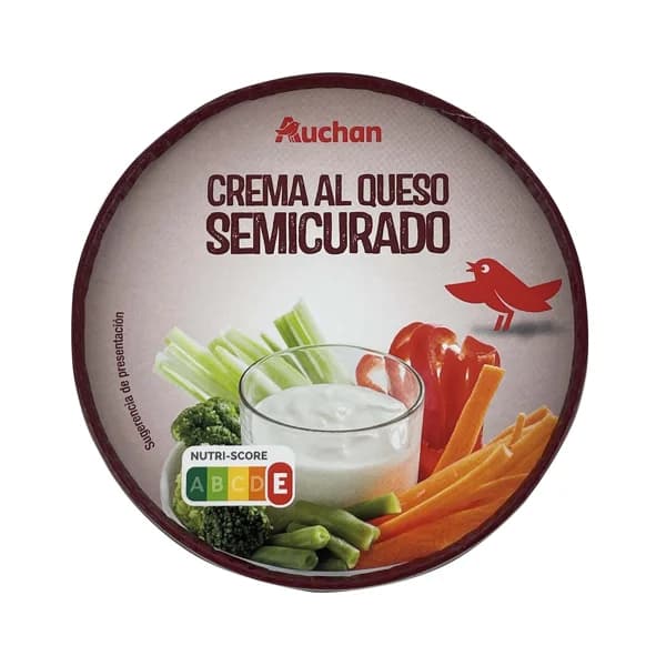 AUCHAN Crema de queso semicurado 125 g. Producto Alcampo - 0.13 kg - Imagen del producto en Findit