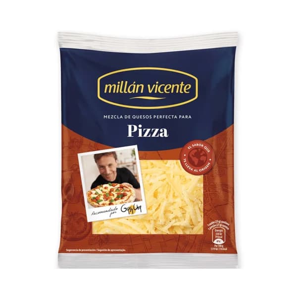 MILLÁN VICENTE Queso rallado especial pizza 140 g. - 0.14 kg - Imagen del producto en Findit