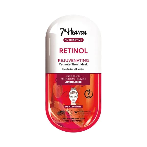 7TH HEAVEN Nutriactive Mascarilla facial hidratante e iluminadora con Retinol, para todo tipo de pieles. - 1 ud - Imagen del producto en Findit