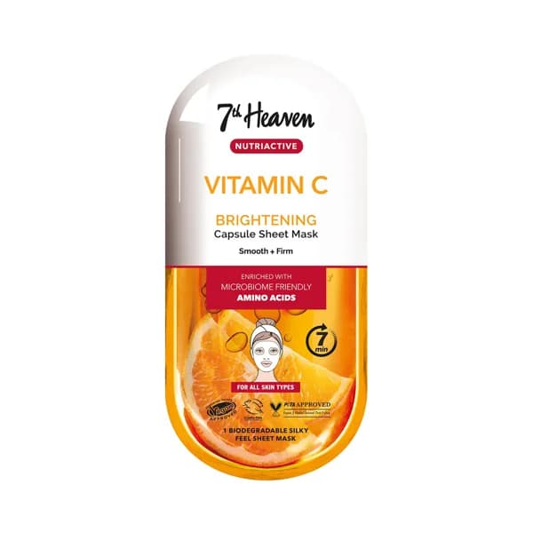 7TH HEAVEN Nutriactive Mascarilla facial suavidad y firmeza con vitamina C, para todo tipo de pieles. - 1 ud - Imagen del producto en Findit
