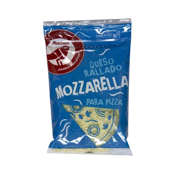 AUCHAN Queso mozzarella rallado especial pizzas , 200 g. Producto Alcampo - 0.2 kg - Imagen del producto en Findit