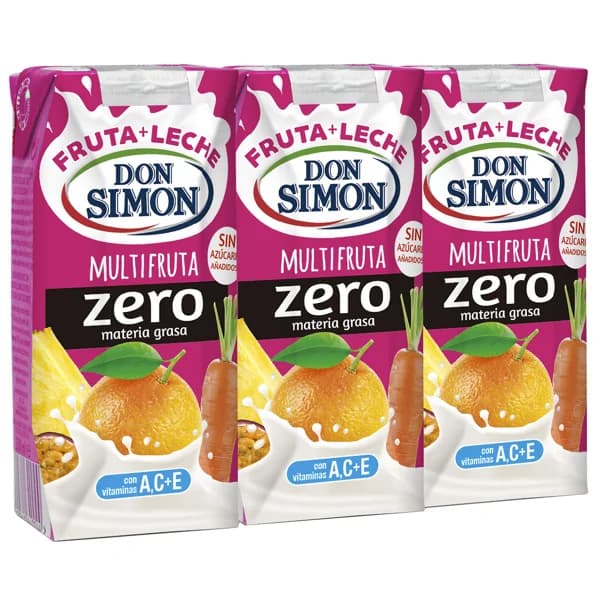 DON SIMON Leche con zumo multrifrutas DON SIMÓN Funciona max 3 x 330 ml. - 1 l - Imagen del producto en Findit