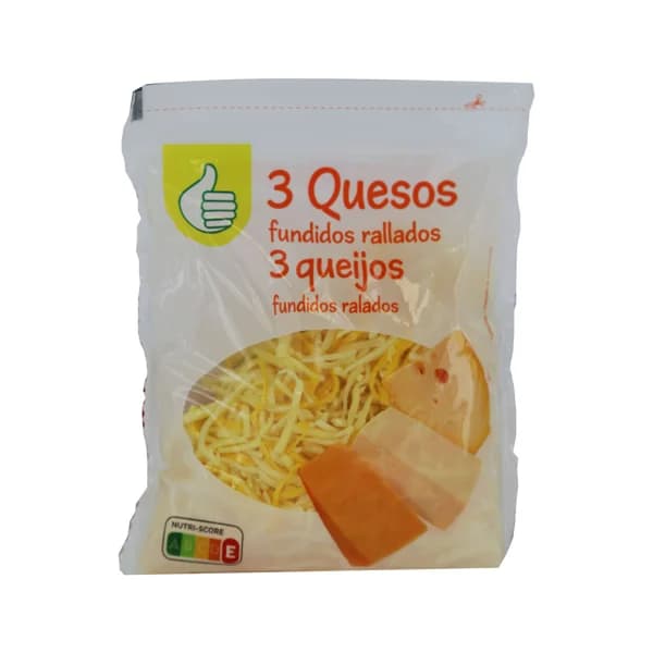 PRODUCTO ECONÓMICO ALCAMPO Queso rallado mezcla (cheddar, gouda y Emmental) PRODUCTO ECONÓMICO ALCAMPO 200 g. - 0.2 kg - Imagen del producto en Findit