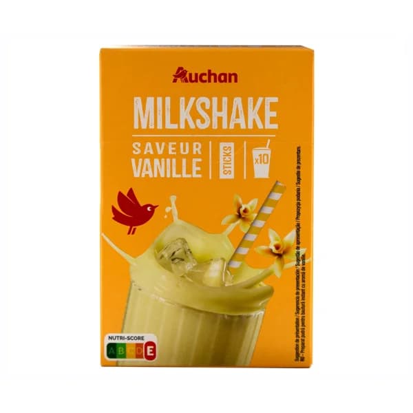 PRODUCTO ALCAMPO MILKSHAKE Preparado en polvo para bebida tipo batido sabor vainilla 10 sticks. - 0.2 kg - Imagen del producto en Findit