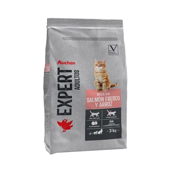 PRODUCTO ALCAMPO Alimento de gato salmón y arroz Auchan expert 3 kg. - 3 kg - Imagen del producto en Findit