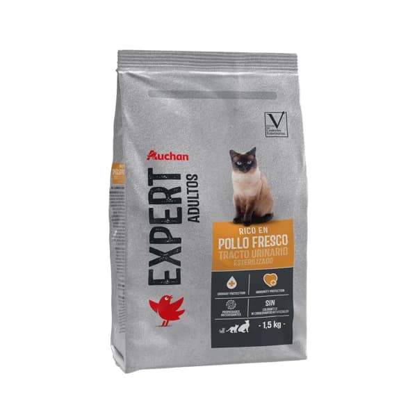 PRODUCTO ALCAMPO Alimento de gato seco tracto urinario esterilizado Auchan expert 1,5 kg. - 1.5 kg - Imagen del producto en Findit
