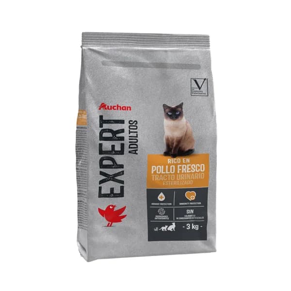 PRODUCTO ALCAMPO Alimento de gato seco tracto urinario esterilizado Auchan expert 3 kg. - 3 kg - Imagen del producto en Findit