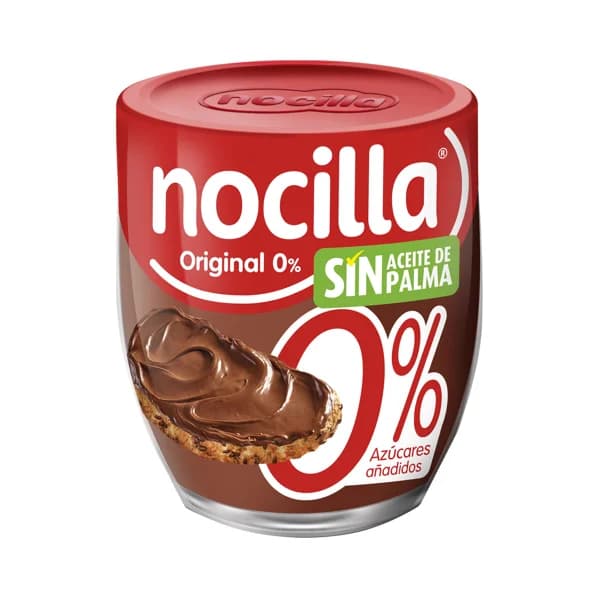 NOCILLA Crema de cacao con avellanas 0% sin azúcares añadidos, sin aceite de palma en envase de vidrio reutilizable 180 g. - 0.19 kg - Imagen del producto en Findit