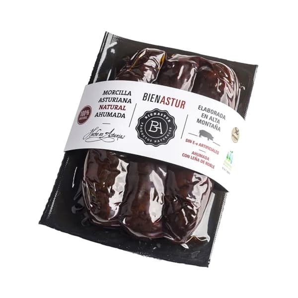 Morcilla asturiana ahumada de forma natural EL CUCO 300 g. - 0.3 kg - Imagen del producto en Findit