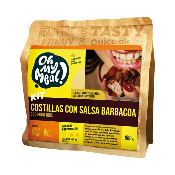 OH MY MEAL! Fun kit costillas asadas barbacoa 500 g. - 0.5 kg - Imagen del producto en Findit